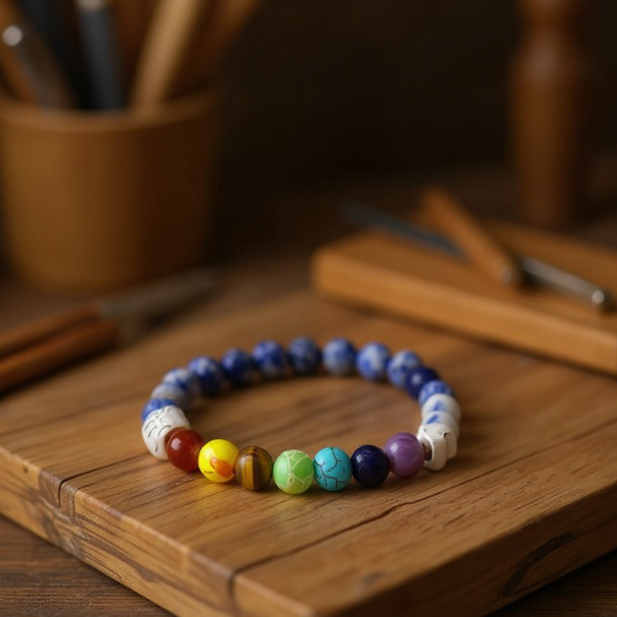 Dog Memorial Gift Set with Angel of Friendship Figurine & Rainbow Bridge Chakra Bracelet