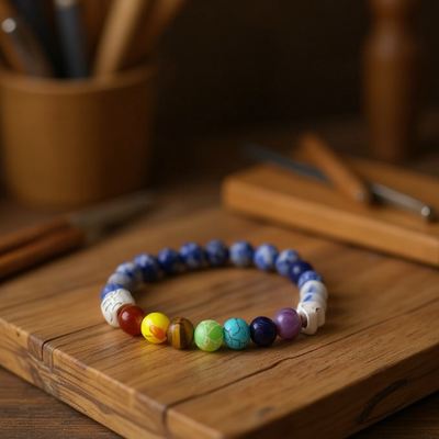 Dog Memorial Gift Set with Angel of Friendship Figurine & Rainbow Bridge Chakra Bracelet