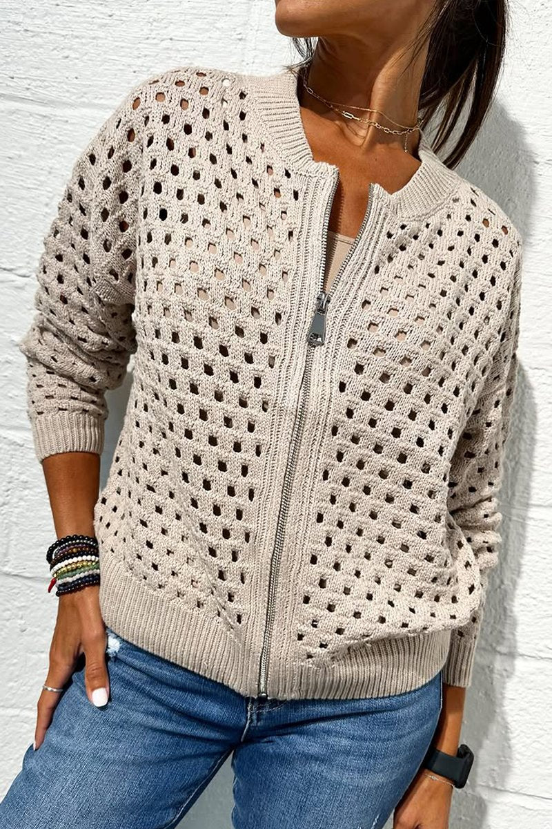 Zippered Knit Jacket