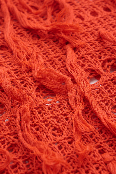 Zestaw spódnicy z dzianiny w dużych rozmiarach z frędzlami i wycięciami