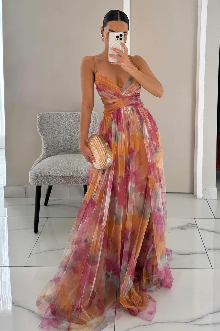 Florence™ | Elegancka i uniwersalna sukienka maxi w kwiaty