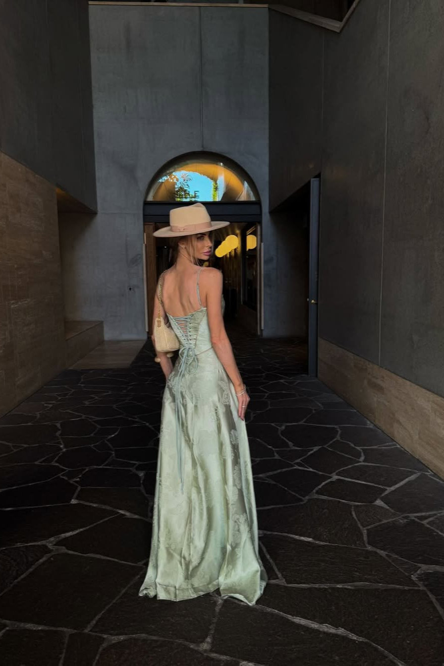 Nova | Sukienka Maxi Pistacjowa