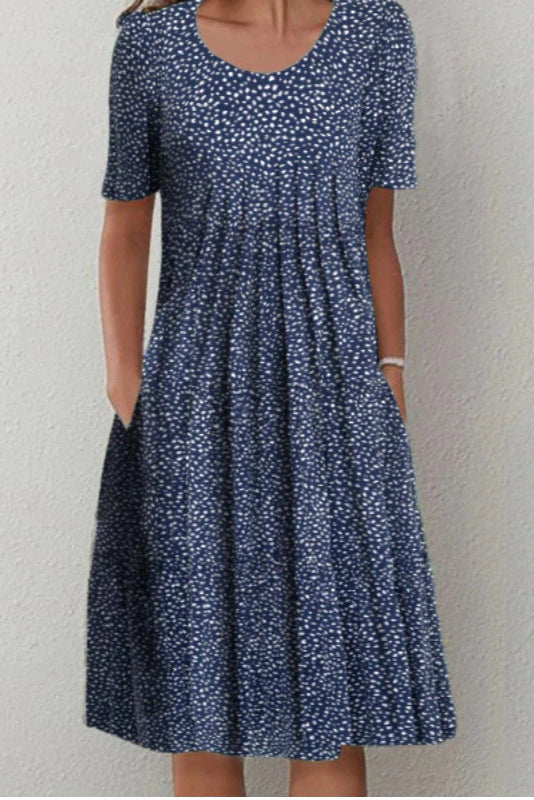 Celena | Midi Sukienka w Drukowane Wzory