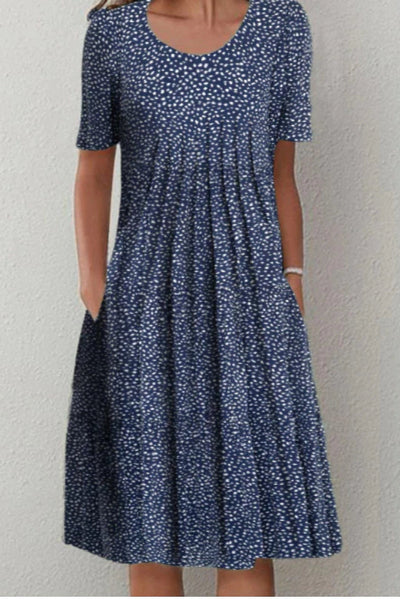 Celena | Midi Sukienka w Drukowane Wzory