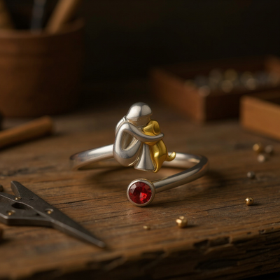 Forever Paws Open Heart Ring