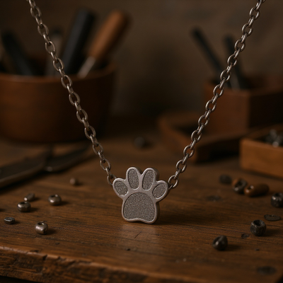 Handmade Paw Memorial Pendant Necklace