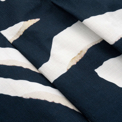 Elindra | Kontrastowy wzór w paski, bez pleców, z guzikiem, na szyję