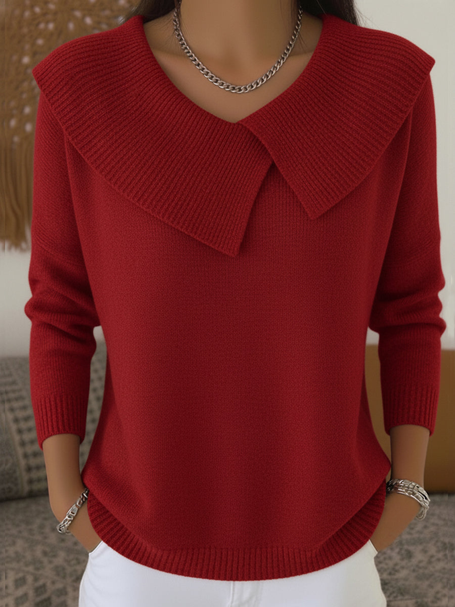 Lorraine | Women's Holiday Sweater with Lapel