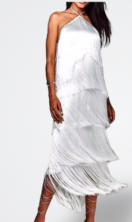 Sahara | Sukienka z Frędzlami