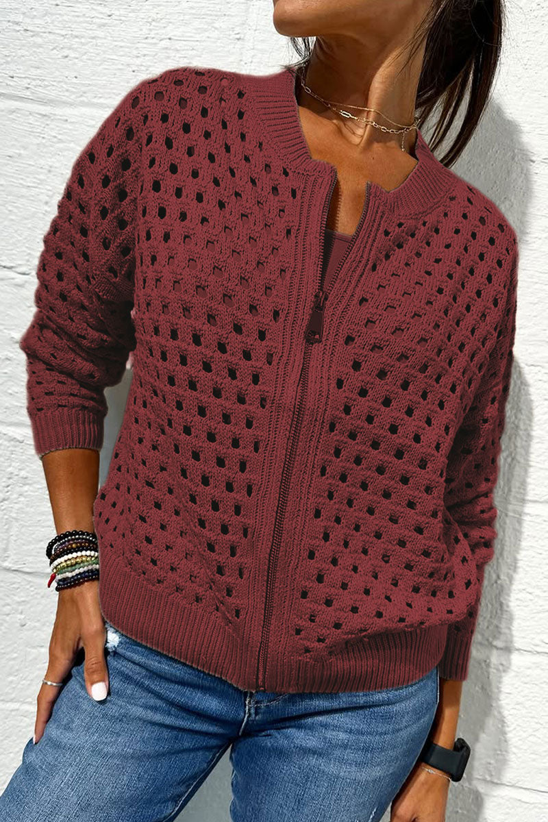 Zippered Knit Jacket