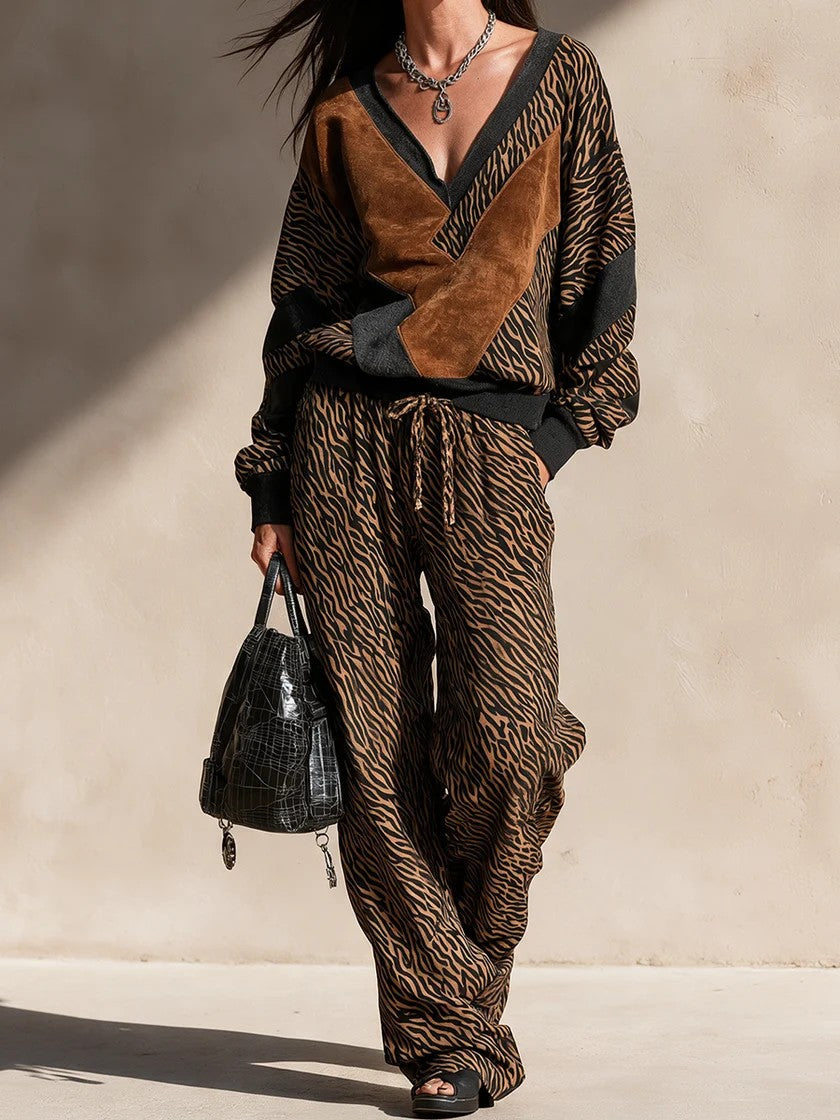 Jorie - Coordinated animal print set with a soft touch