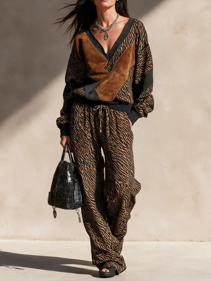 Jorie - Coordinated animal print set with a soft touch