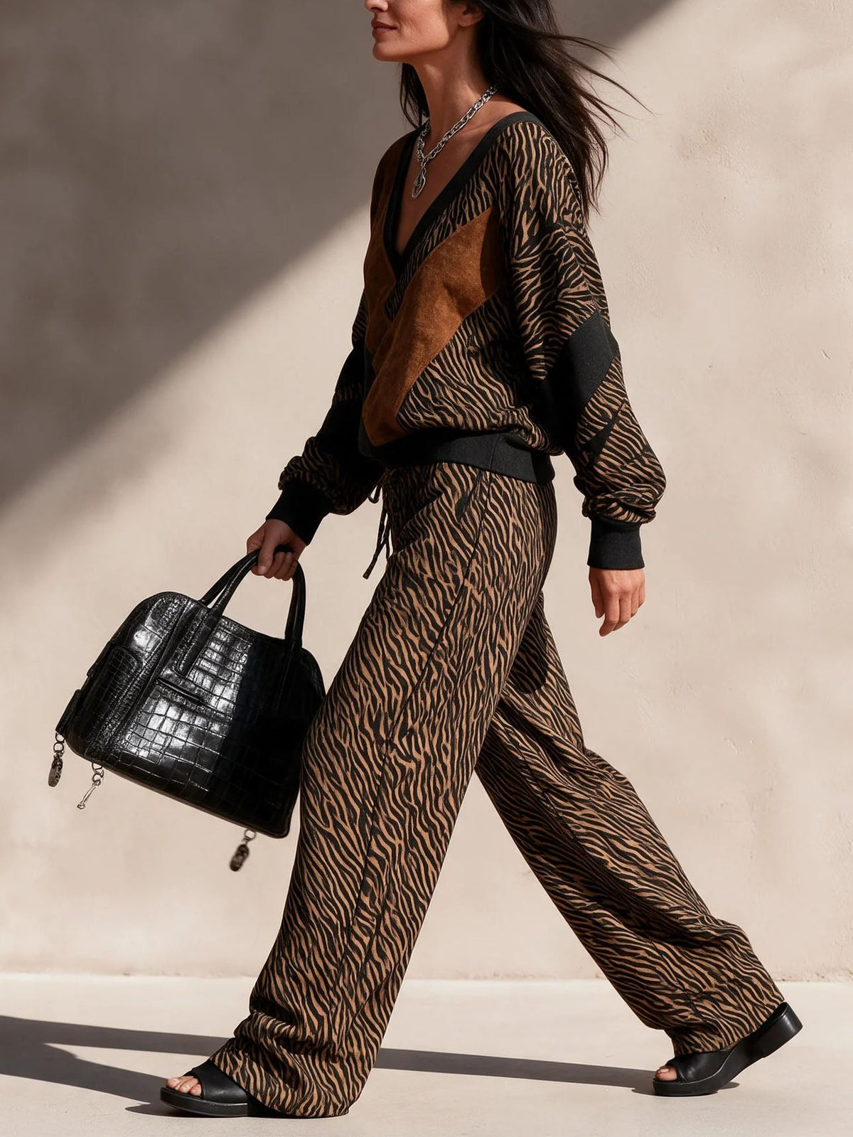 Jorie - Coordinated animal print set with a soft touch