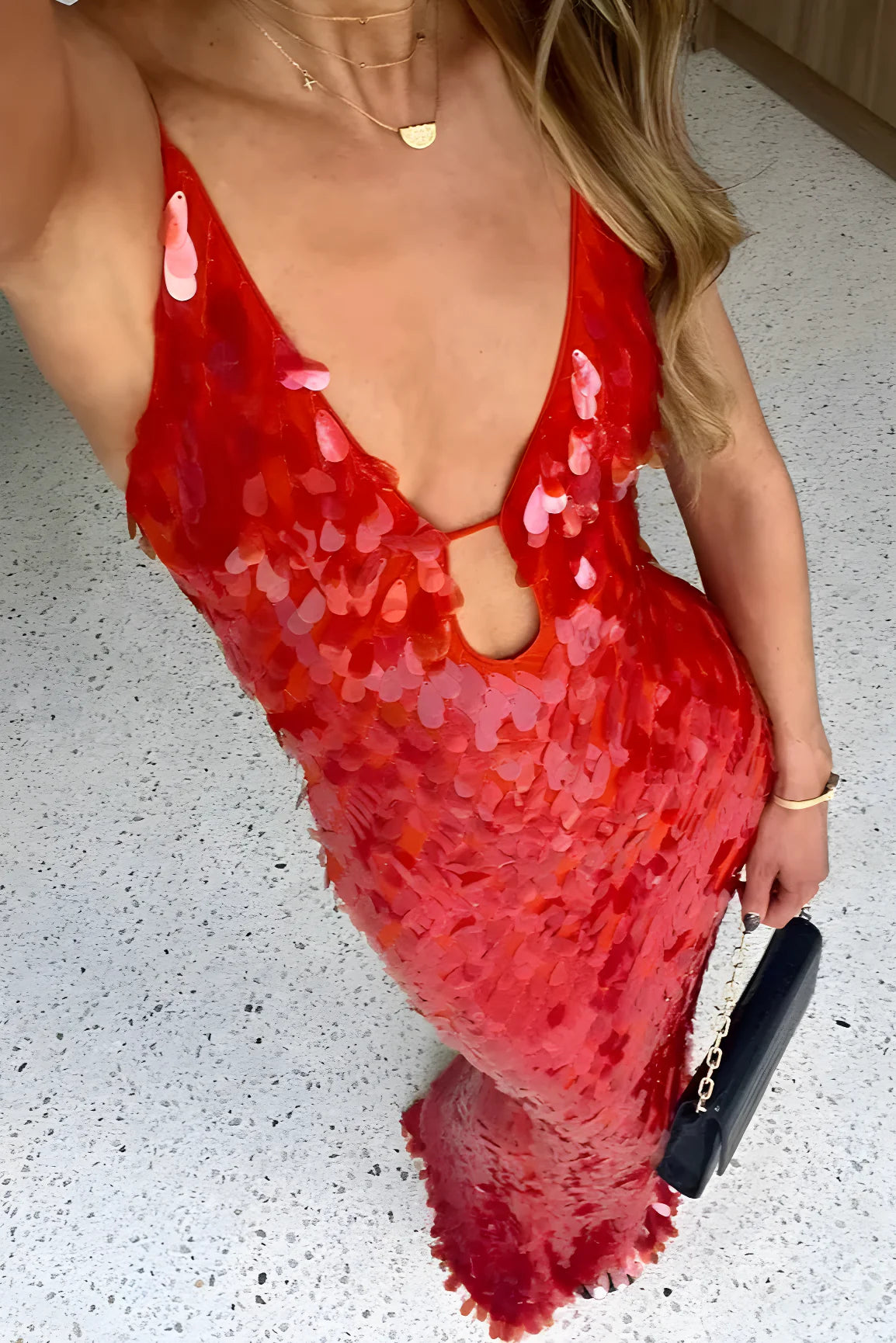 Andromeda | Sukienka Maxi z cekinami