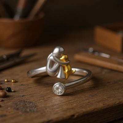 Forever Paws Open Heart Ring