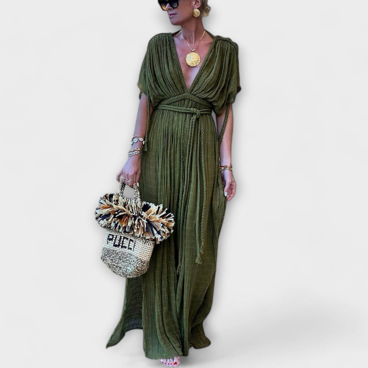 Kimono Maxi Dress in Greek Style