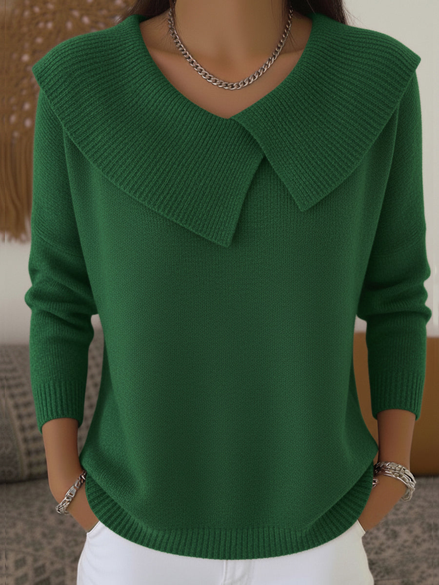 Lorraine | Women's Holiday Sweater with Lapel