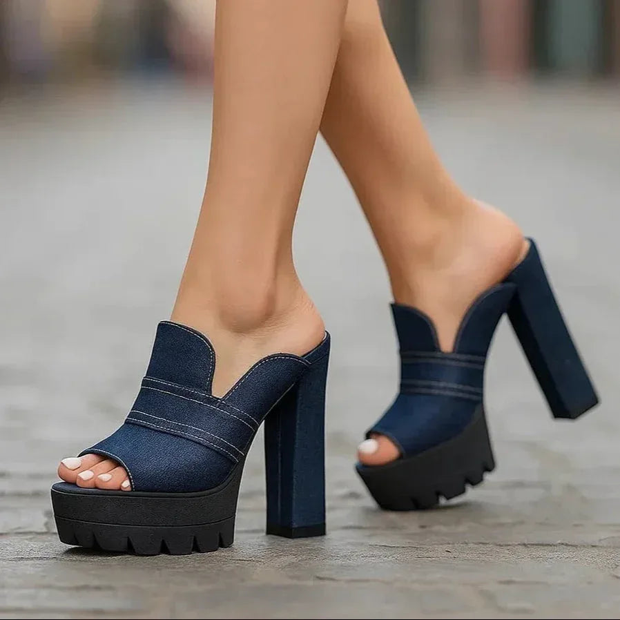 DELILAH DENIM HEELS
