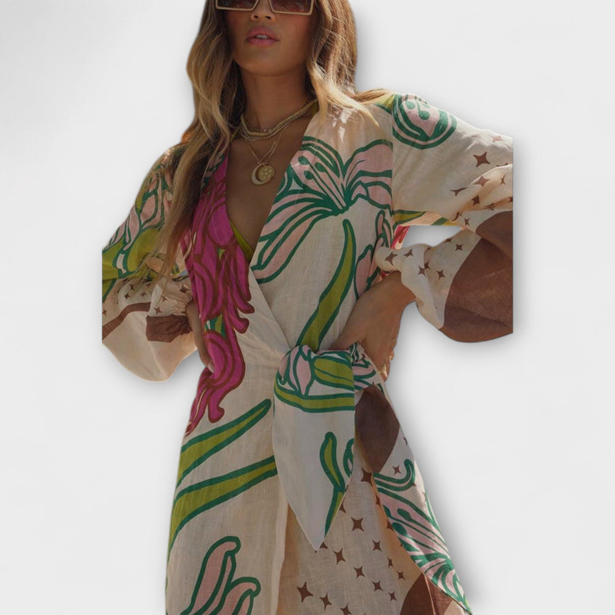 Tracey - Tie Tunic Maxi Dress