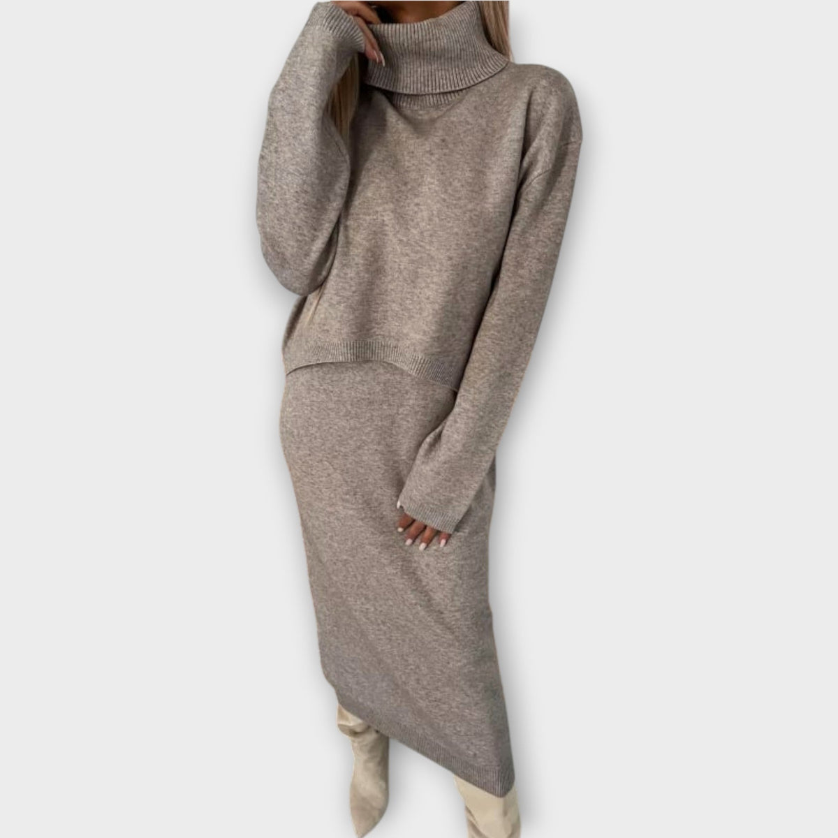 Luxe Knit Sweater and Skirt Set