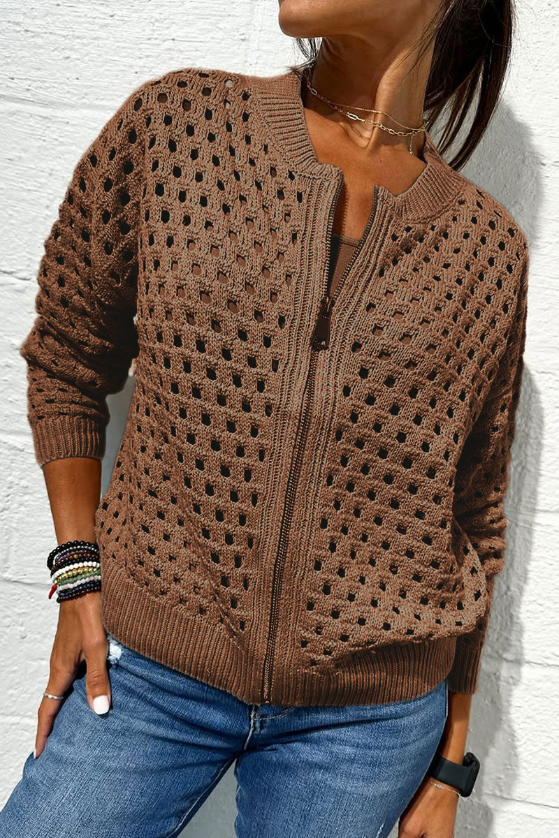 Zippered Knit Jacket