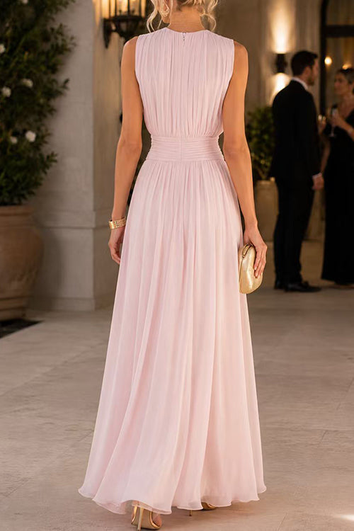 Margovil Crewneck Sleeveless High Waist Maxi Dress
