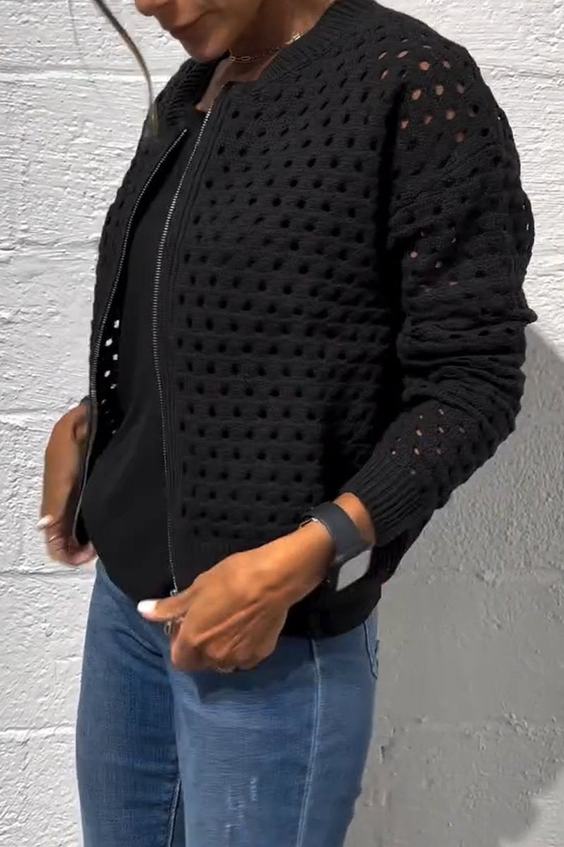 Zippered Knit Jacket