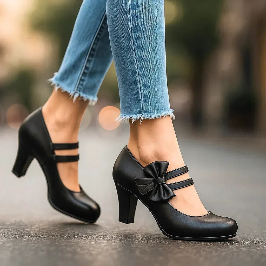 BELLA BOW HEELS