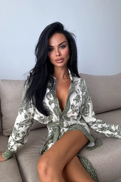 Inaya | Zestaw spódnicy lnianej Blend Into Leaves