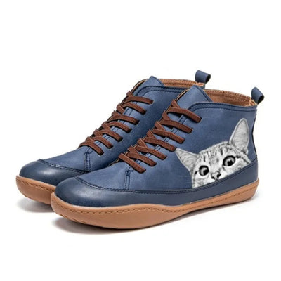 Fenna | Leather Ankle Shoes for Cat Lovers