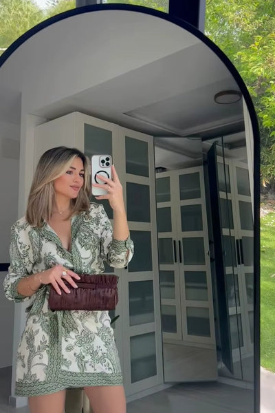 Inaya | Zestaw spódnicy lnianej Blend Into Leaves