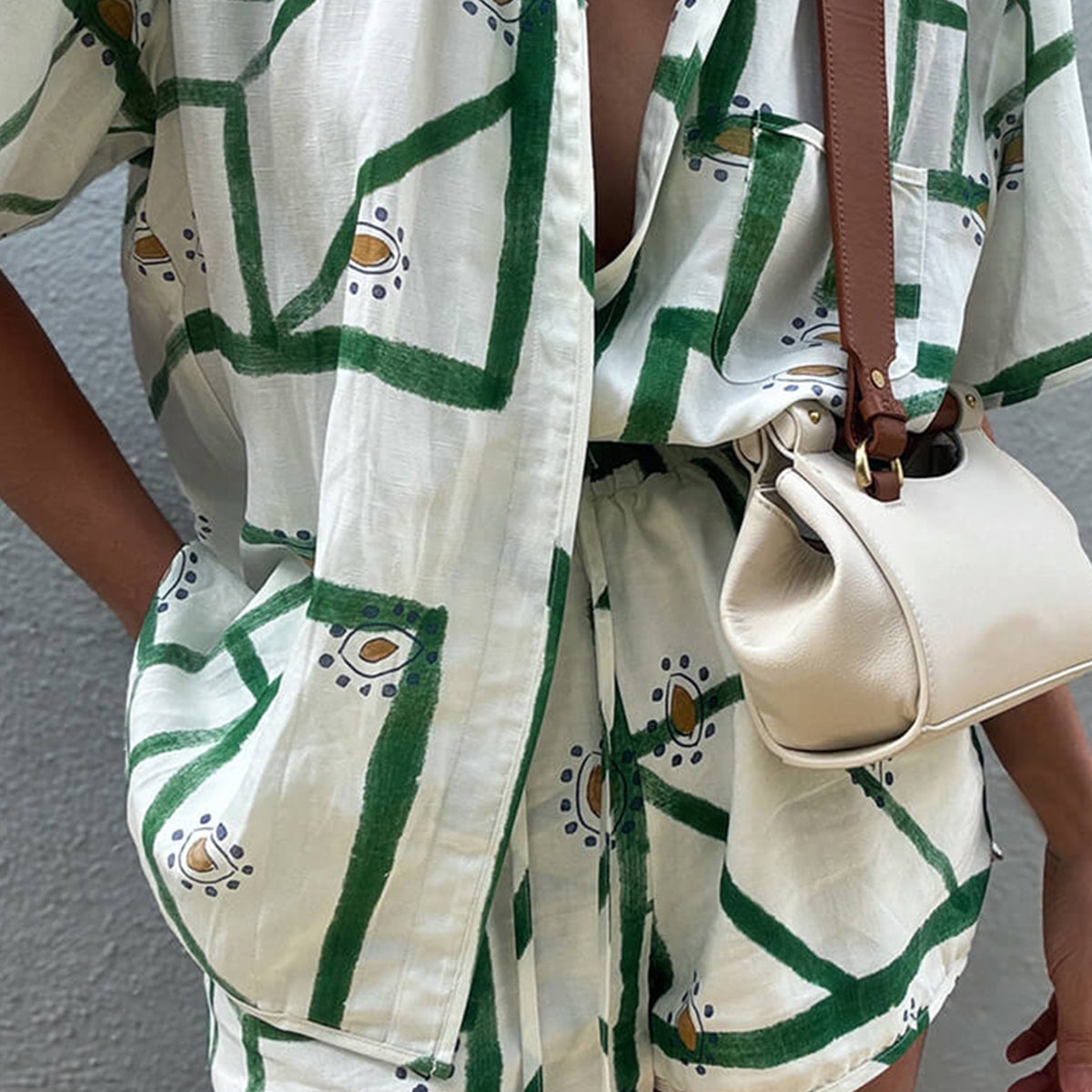 Alma | Zestaw szortów z nadrukiem i sznurkiem