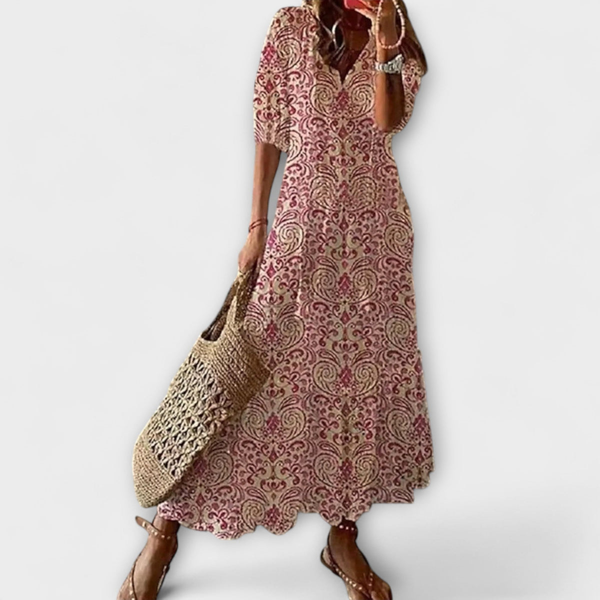 Anna – Women's Bohemian Summer Dress with Flowing Silhouette