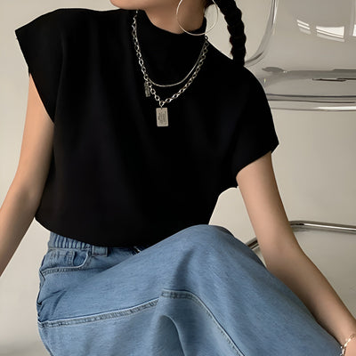 Tania | Sweter kamizelka w jednolitym kolorze