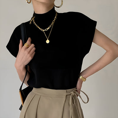 Tania | Sweter kamizelka w jednolitym kolorze