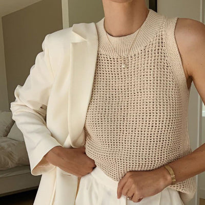 Vega | Dzianinowy Top bez Rękawów