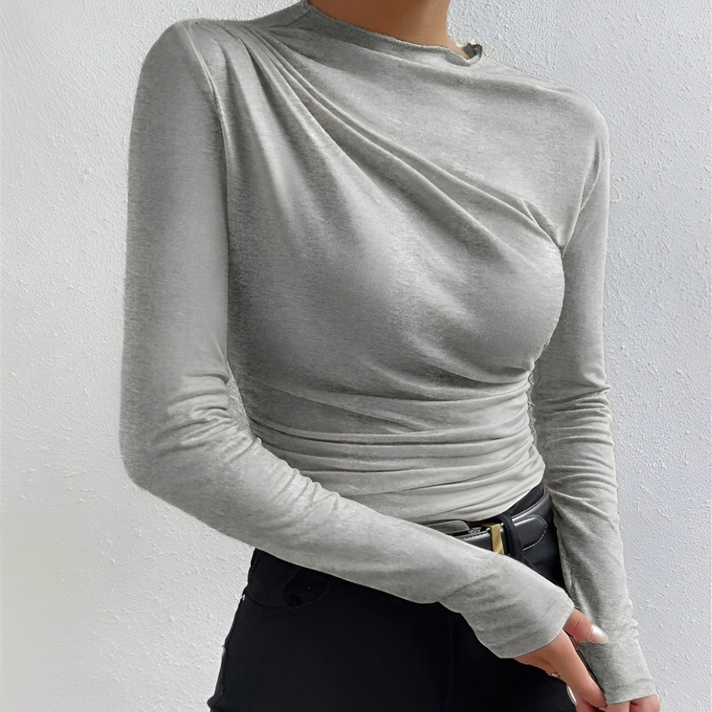 Ariadne | Koszula z długim rękawem z marszczeniem