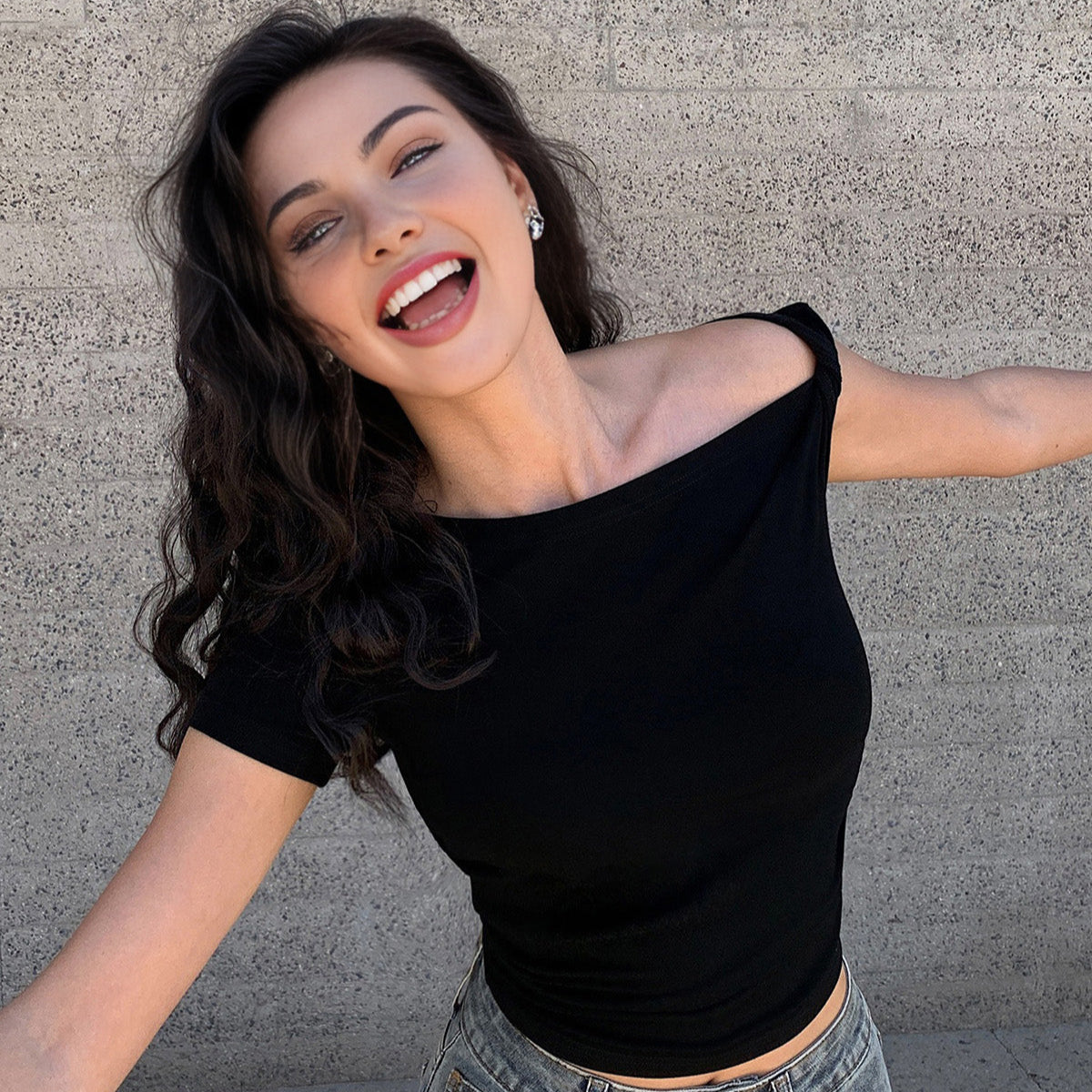 Sophia | Asymetryczny top na jedno ramię