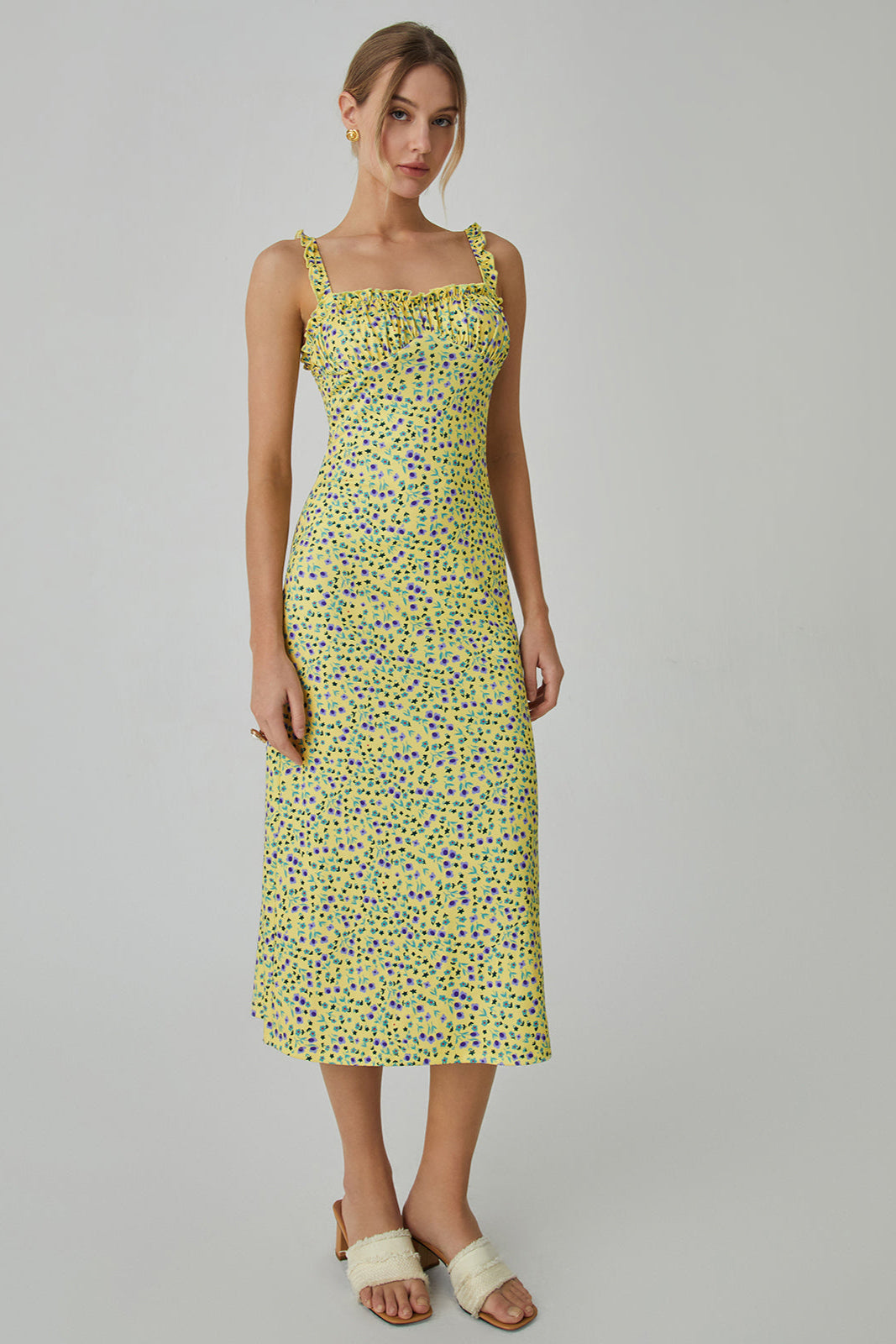 Norell | Kwiatowa Boho Midi Sukienka na Wakacje