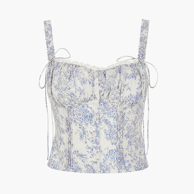 Zayenna | Top na ramiączkach z nadrukiem kwiatowym