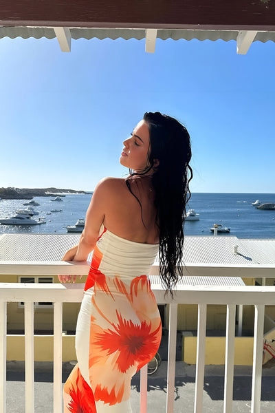 Thea | Kwiatowy Wzór Letnia Sukienka Tubowa