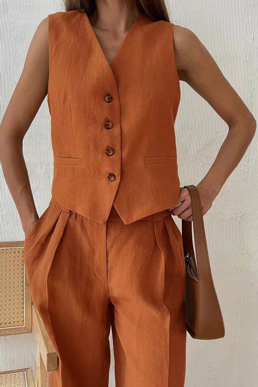 Salma | Zestaw spodni z bawełny i lnu