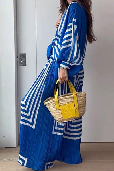 Iselien | Zestaw spodni wakacyjnych z oversize'owym nadrukiem