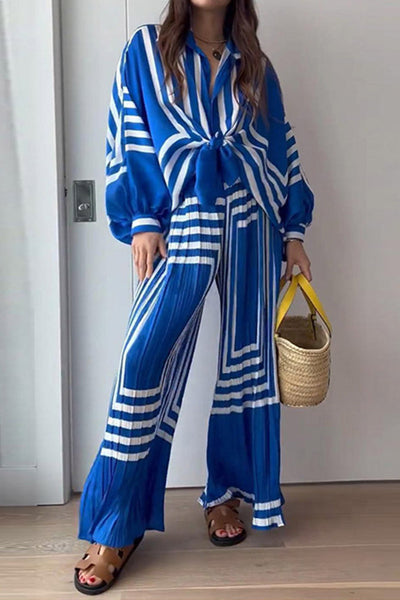 Iselien | Zestaw spodni wakacyjnych z oversize'owym nadrukiem