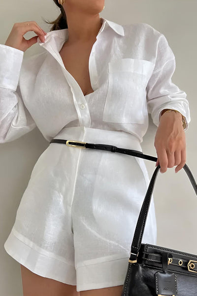 Avaris | Zestaw z długim rękawem i luźnymi szortami