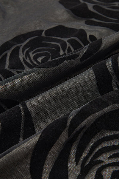 Celeste | Asymetryczna Długa Sukienka Kwiatowa z Żakardu