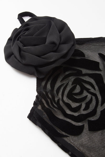 Celeste | Asymetryczna Długa Sukienka Kwiatowa z Żakardu