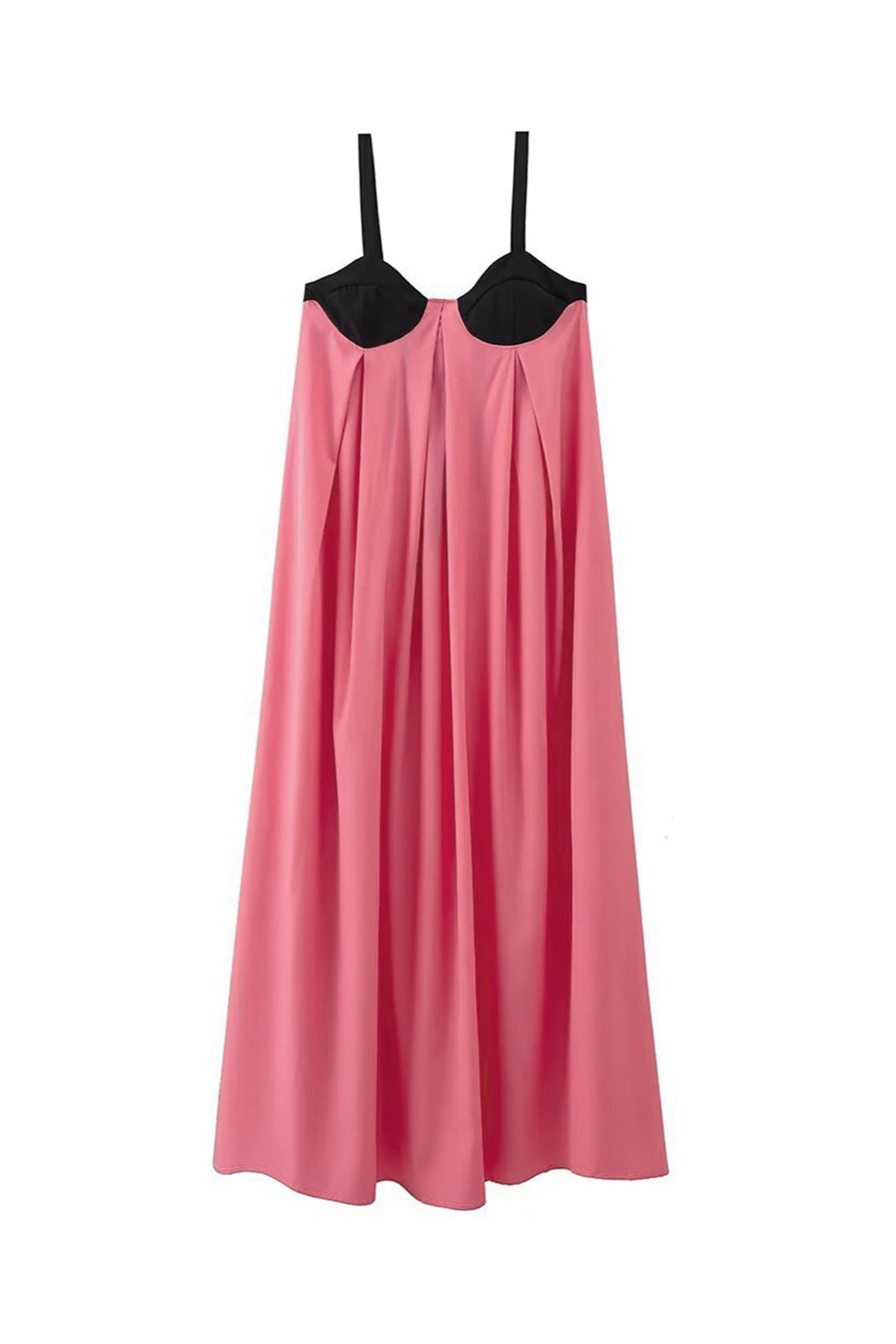 Ada | Halter Strap Długa Sukienka Maxi z Wplecionymi Wstawkami