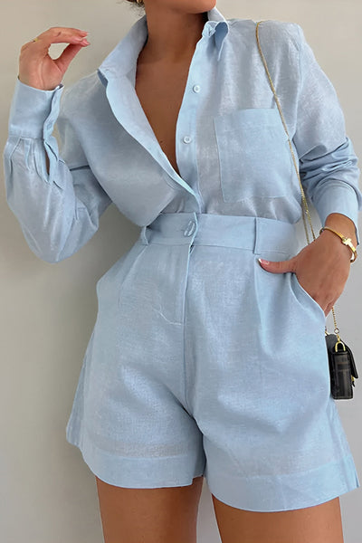 Avaris | Zestaw z długim rękawem i luźnymi szortami