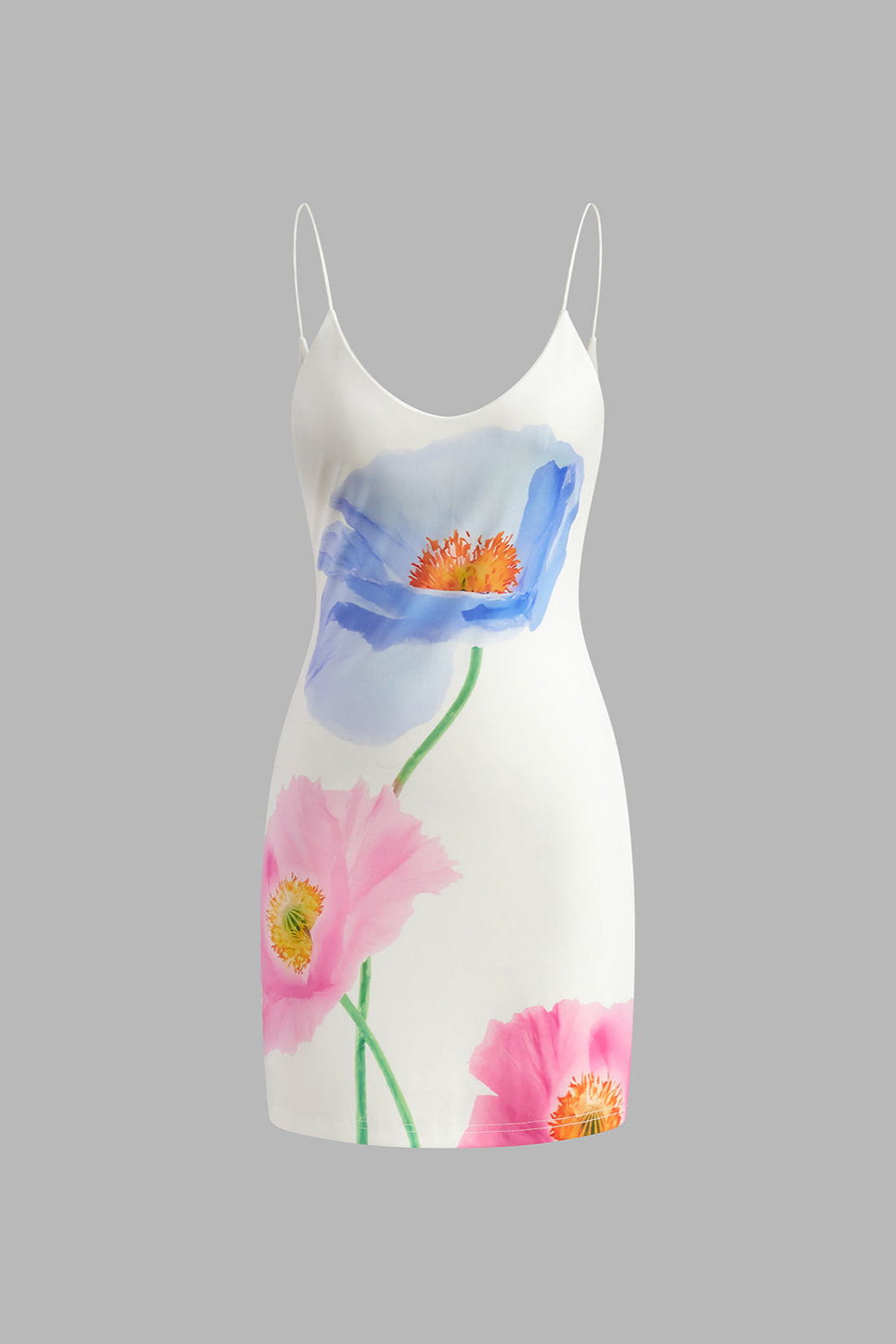 Amira | Krótka Sukienka Kwiatowa Bez Pleców